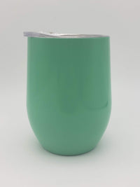 Engraved 9oz Stainless Steel Wine Tumbler Turquoise Sunny Box