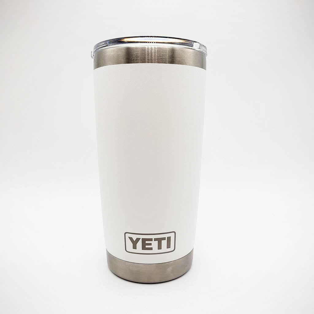 Personalized Stainless Steel Coffee Tumbler — White Confetti Box