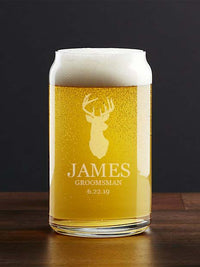 Personalized Engraved Beer Can Glass by Sunny Box