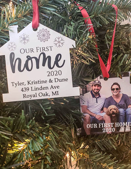 Our First Home - Personalized Photo Ornament - Sunny Box